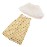 Maxbell Cute Short Skirt & Cape for 18inch Dress Up Accs Orange Flower