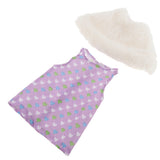 Maxbell Cute Short Skirt & Cape for 18inch Dress Up Accs Purple Heart