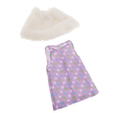 Maxbell Cute Short Skirt & Cape for 18inch Dress Up Accs Purple Heart