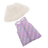Maxbell Cute Short Skirt & Cape for 18inch Dress Up Accs Purple Heart