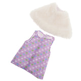 Maxbell Cute Short Skirt & Cape for 18inch Dress Up Accs Purple Heart