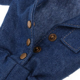 Max Doll Clothes Long Sleeves Denim Jumpsuit for 1/6 BJD Doll Clothing Accs