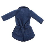 Max Doll Clothes Long Sleeves Denim Jumpsuit for 1/6 BJD Doll Clothing Accs