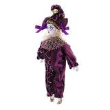 Max Porcelain Dolls Teardrop Clown Doll Wearing Purple Outfits Halloween Gifts