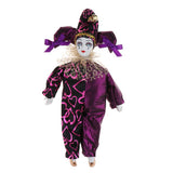 Max Porcelain Dolls Teardrop Clown Doll Wearing Purple Outfits Halloween Gifts