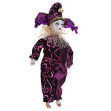 Max Porcelain Dolls Teardrop Clown Doll Wearing Purple Outfits Halloween Gifts