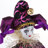 Max Porcelain Dolls Teardrop Clown Doll Wearing Purple Outfits Halloween Gifts