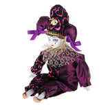 Max Porcelain Dolls Teardrop Clown Doll Wearing Purple Outfits Halloween Gifts