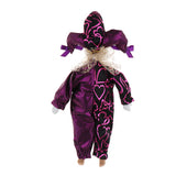 Max Porcelain Dolls Teardrop Clown Doll Wearing Purple Outfits Halloween Gifts