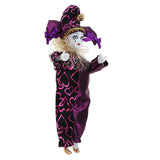 Max Porcelain Dolls Teardrop Clown Doll Wearing Purple Outfits Halloween Gifts