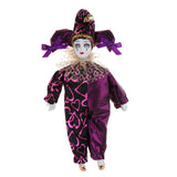 Max Porcelain Dolls Teardrop Clown Doll Wearing Purple Outfits Halloween Gifts