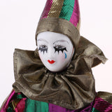Max Clown Porcelain Doll Wearing Outfits For Halloween Party Tricky Props 22cm