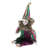 Max Clown Porcelain Doll Wearing Outfits For Halloween Party Tricky Props 22cm
