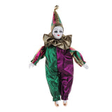 Max Clown Porcelain Doll Wearing Outfits For Halloween Party Tricky Props 22cm