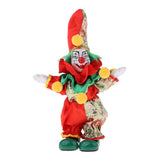 Max 6inch Funny Clown Porcelain Doll in Colorful Costume Handicraft Gift Accs #2