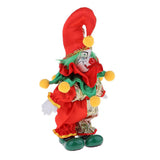 Max 6inch Funny Clown Porcelain Doll in Colorful Costume Handicraft Gift Accs #2