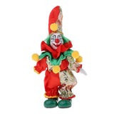 Max 6inch Funny Clown Porcelain Doll in Colorful Costume Handicraft Gift Accs #2