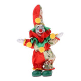 Max 6inch Funny Clown Porcelain Doll in Colorful Costume Handicraft Gift Accs #2