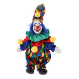 Max 6inch Funny Clown Porcelain Doll in Colorful Costume Handicraft Gift Accs #3