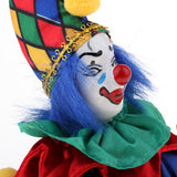 Max 6inch Funny Clown Porcelain Doll in Colorful Costume Handicraft Gift Accs #3