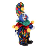 Max 6inch Funny Clown Porcelain Doll in Colorful Costume Handicraft Gift Accs #3