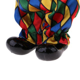 Max 6inch Funny Clown Porcelain Doll in Colorful Costume Handicraft Gift Accs #3