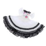 Maxbell Lovely White Lolita Dress for 1/6 BJD Dollfie LUTS DOD Doll Formal Clothes Accessories