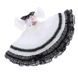 Maxbell Lovely White Lolita Dress for 1/6 BJD Dollfie LUTS DOD Doll Formal Clothes Accessories