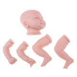 Maxbell 18inch Unpainted Reborn Kits Awake Baby Doll with Soft Silicone Head 3/4 Arms Full Legs Kids Gift Adult Collections
