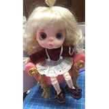 Max Lovely Lace Suspender Skirt & T-shirt Set for OB11 Doll Accessories Purple