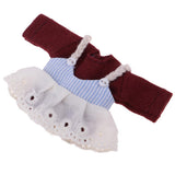 Max Lovely Lace Suspender Skirt & T-shirt Set for OB11 Doll Accessories Wine Red