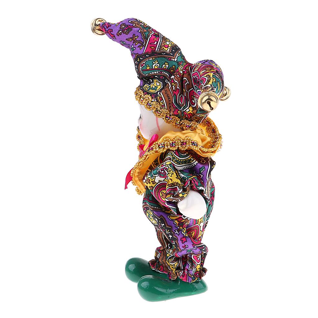 Max 6inch 16cm Pocerlain Triangel Doll Clown Doll Home Desk Display Ornaments #4