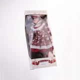 Max 30cm Lovely Porcelain Girl Doll People Figure with Floral Dress Hat Set Gift