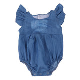 Max Adorable Denim Rompers With Ruffle Sleeve For Reborn Baby Girl Doll Costume