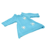 Max Cute Floral Knitted Sweater Dress For 18 inch Girl Dolls Blue