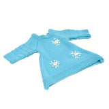 Max Cute Floral Knitted Sweater Dress For 18 inch Girl Dolls Blue