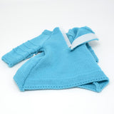 Max Cute Floral Knitted Sweater Dress For 18 inch Girl Dolls Blue