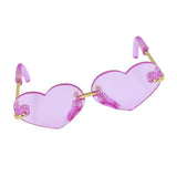 Max Fashionable Sunglasses Heart-shaped Glasses For 12inch Blythe Dolls Purple