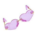 Max Fashionable Sunglasses Heart-shaped Glasses For 12inch Blythe Dolls Purple