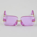 Max 1/6 Pair Square Frame Clear Lens Glasses Eyewear for Blythe Dolls Purple