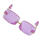 Max 1/6 Pair Square Frame Clear Lens Glasses Eyewear for Blythe Dolls Purple