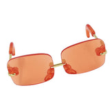Max 1/6 Pair Square Frame Clear Lens Glasses Eyewear for Blythe Dolls Orange