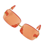 Max 1/6 Pair Square Frame Clear Lens Glasses Eyewear for Blythe Dolls Orange