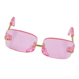 Max 1/6 Pair Square Frame Clear Lens Glasses Eyewear for Blythe Dolls Pink