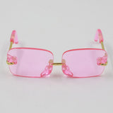 Max 1/6 Pair Square Frame Clear Lens Glasses Eyewear for Blythe Dolls Pink