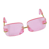 Max 1/6 Pair Square Frame Clear Lens Glasses Eyewear for Blythe Dolls Pink