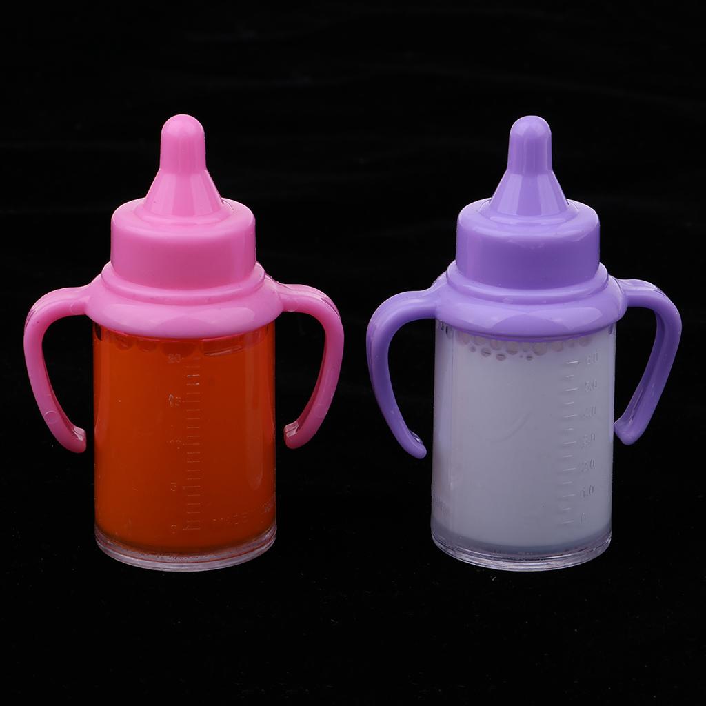 Max Baby Doll Feeding Bottles Disappearing Milk & Juice Feeder For Newborn Doll