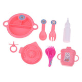 Max 8pcs Plastic Simulation Cutlery Set Tableware Model For Girl Doll Accessory