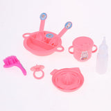Max 8pcs Plastic Simulation Cutlery Set Tableware Model For Girl Doll Accessory