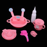 Max 8pcs Plastic Simulation Cutlery Set Tableware Model For Girl Doll Accessory
